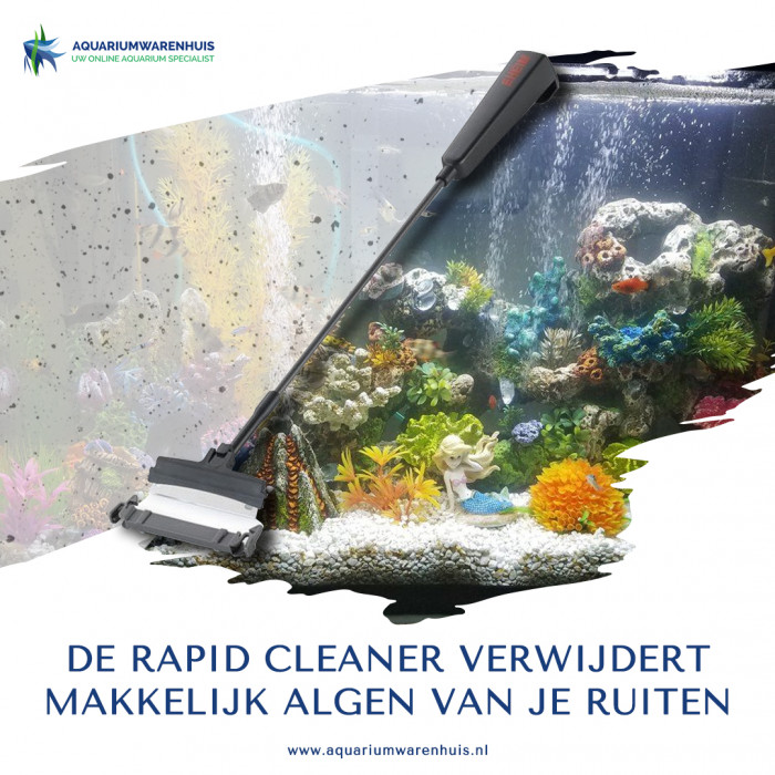 Rapid cleaner maakt je aquariumruit schoon