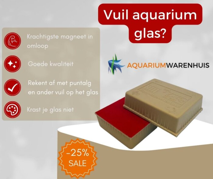 Beige magneet aquarium glas